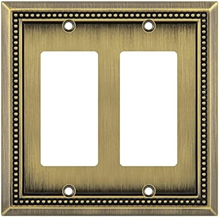 Henne Bery Sunken Pearls Heavy Duty Decorative Wall Plate Switch Plate Outlet Cover (Double Decor... | Amazon (US)