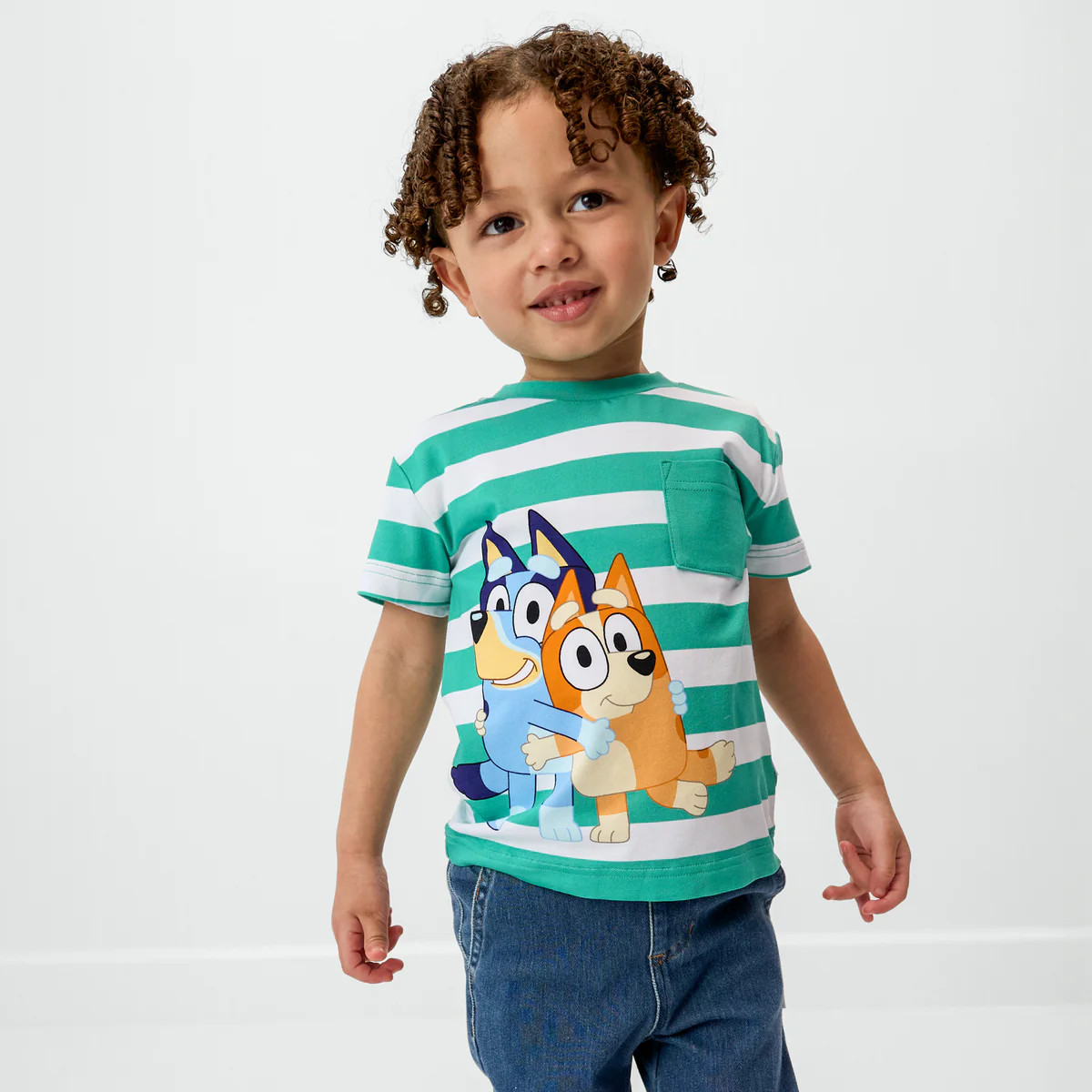 Bluey & Bingo Relaxed Pocket Tee | Little Sleepies