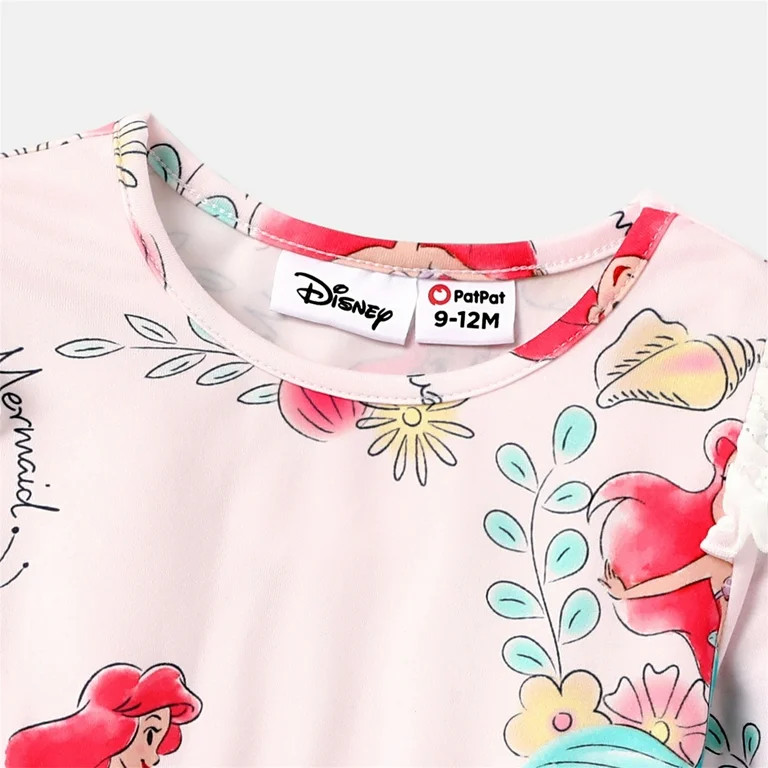 Disney Princess Baby Girl Ruffle Long Sleeve Play Dress Size 3-24M | Walmart (US)
