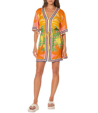 Solar Bliss Enjolia Kaftan Swim Cover-Up | Dillard's
