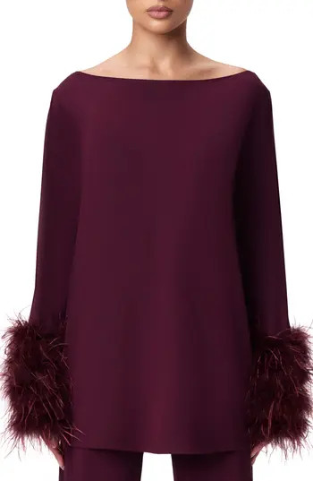 Naked Wardrobe Butter Boat Neck Tunic in Dark Plum at Nordstrom Rack, Size X-Large | Nordstrom Rack