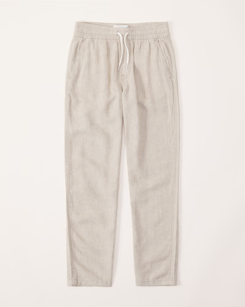 linen-blend pull-on pants | Abercrombie & Fitch (US)