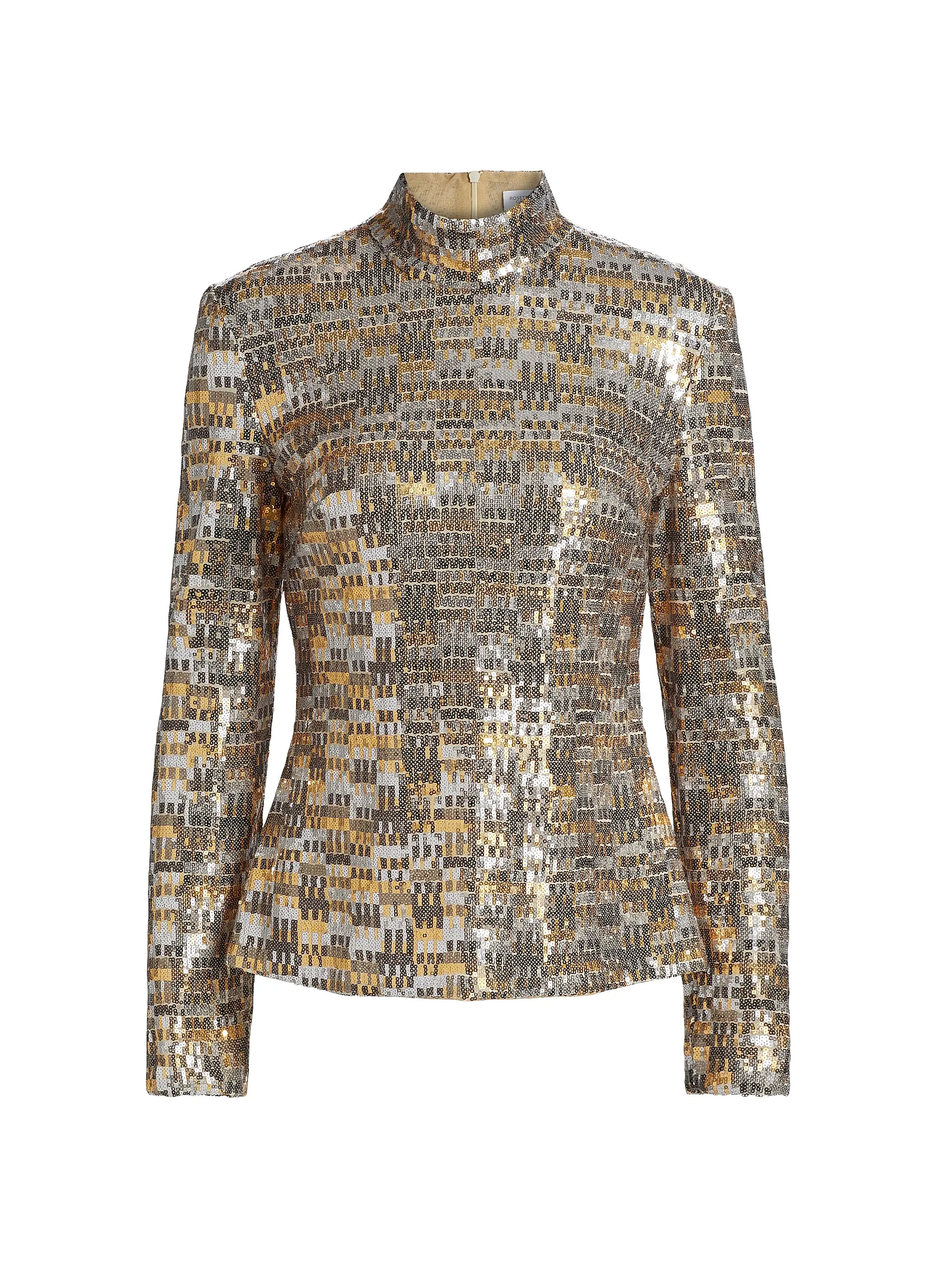 Bauhuas Mesh Sequined Top | Saks Fifth Avenue