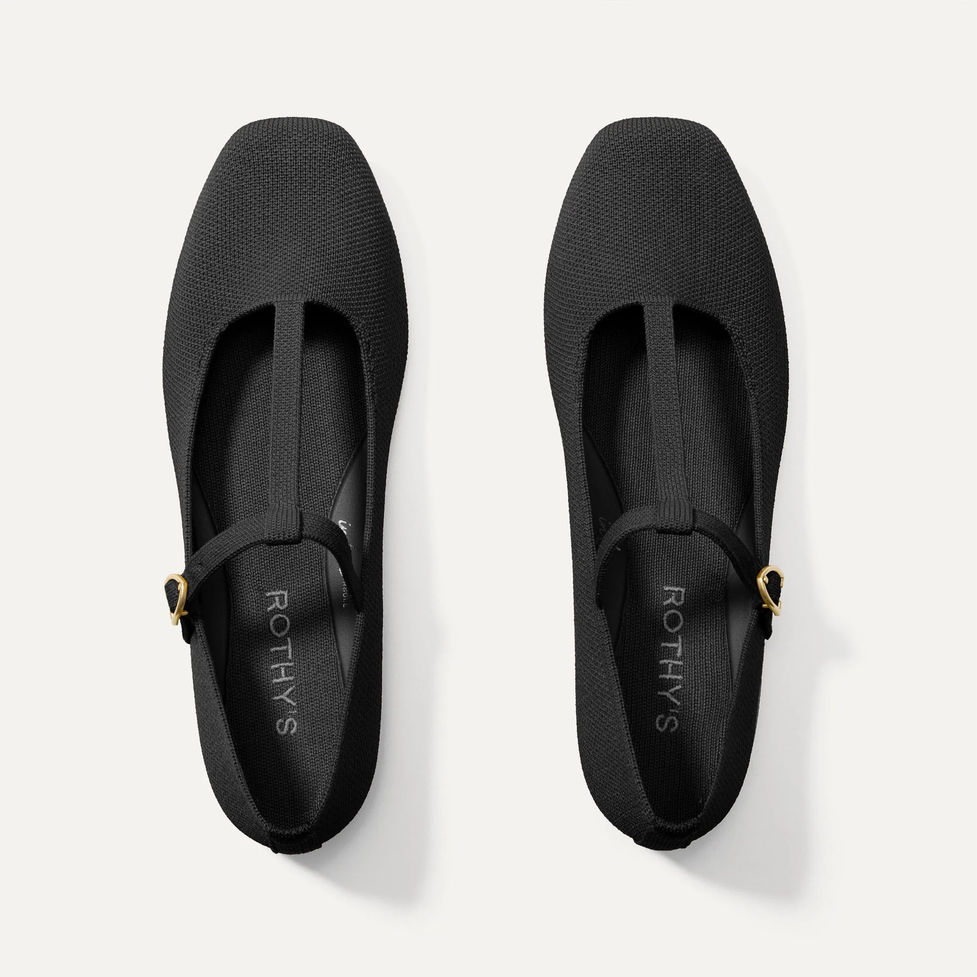 The T-Strap Mary Jane in Black | Women's Flats | Rothy's | Rothy's