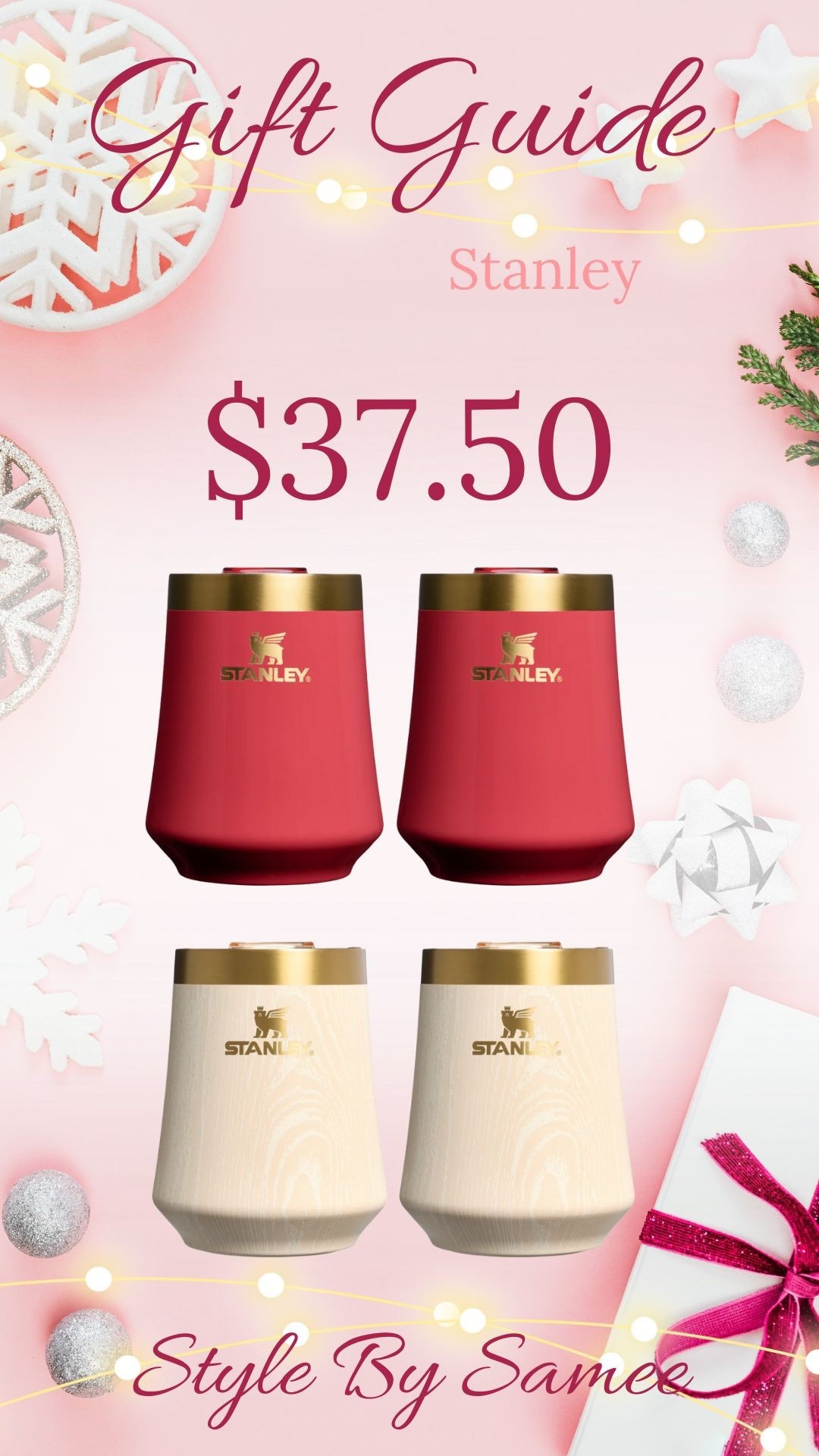 The cutest gift set! I need these wine glasses. 

Stanley | gifts | wine tumbler | holiday | Christmas 

#LTKHoliday #LTKGiftGuide #LTKSaleAlert