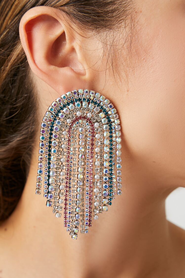 Rhinestone Statement Drop Earrings | Forever 21