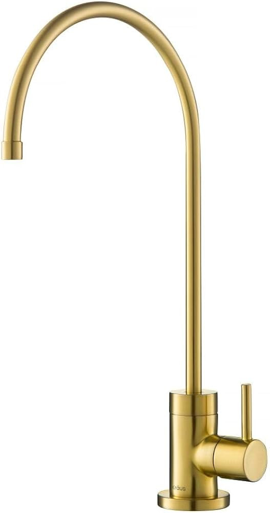 KRAUS Purita 100% Lead-Free Kitchen Water Filter Faucet in Brushed Brass, FF-100BB | Amazon (US)