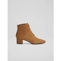 Lola Tan Suede Lace-Up Ankle Boots, Tan | L.K. Bennett (UK)