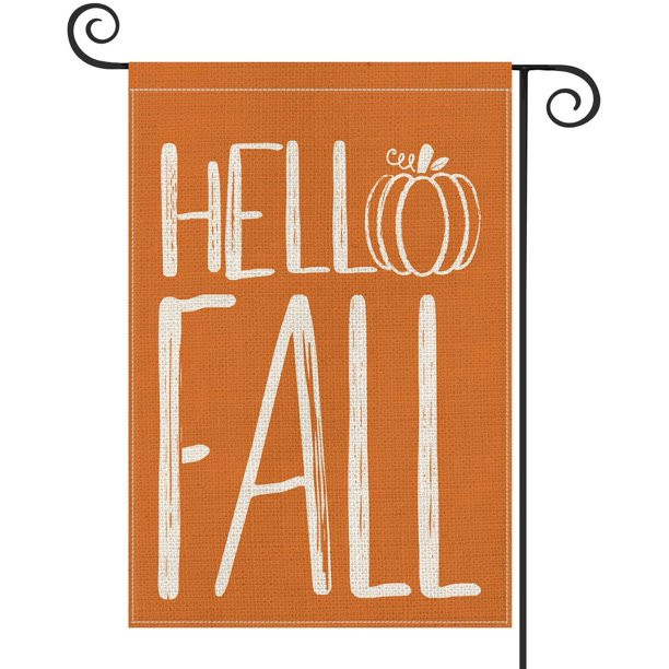 Artoid Mode Hello Fall Pumpkin Garden Flag 12.5 x 18 Pumpkin Outdoor Decoration - Walmart.com | Walmart (US)