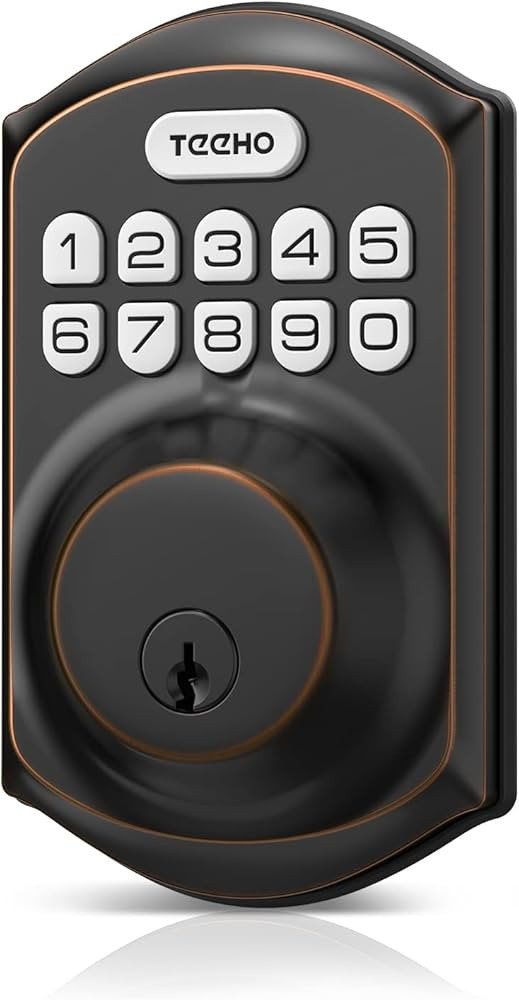 TEEHO TE001 Keyless Entry Door Lock with Keypad - Smart Deadbolt Lock for Front Door with 2 Keys ... | Amazon (US)