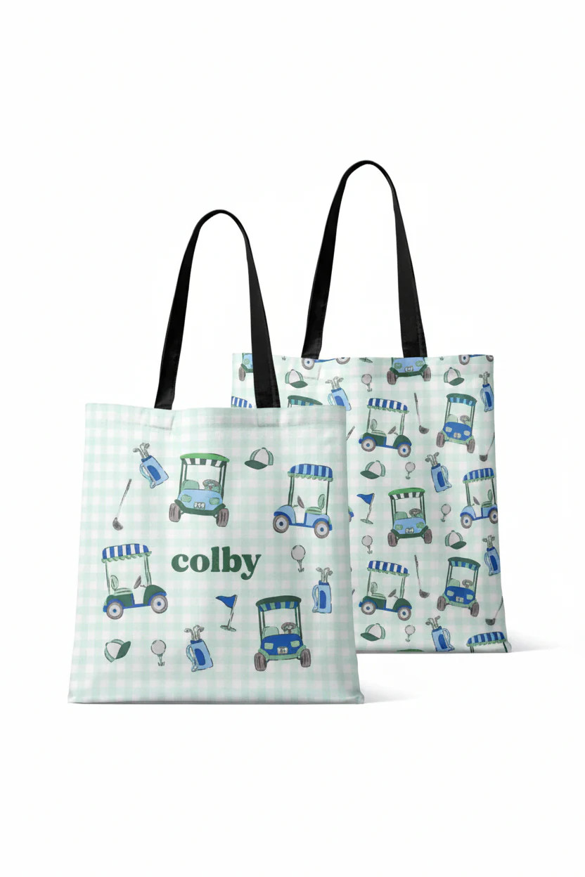 Personalized Tote Bags | Birdie Babes Green | Caden Lane
