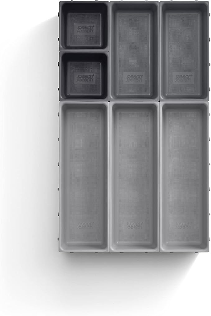 Joseph Joseph Blox Drawer Organizer, 7 Piece, Grey | Amazon (US)
