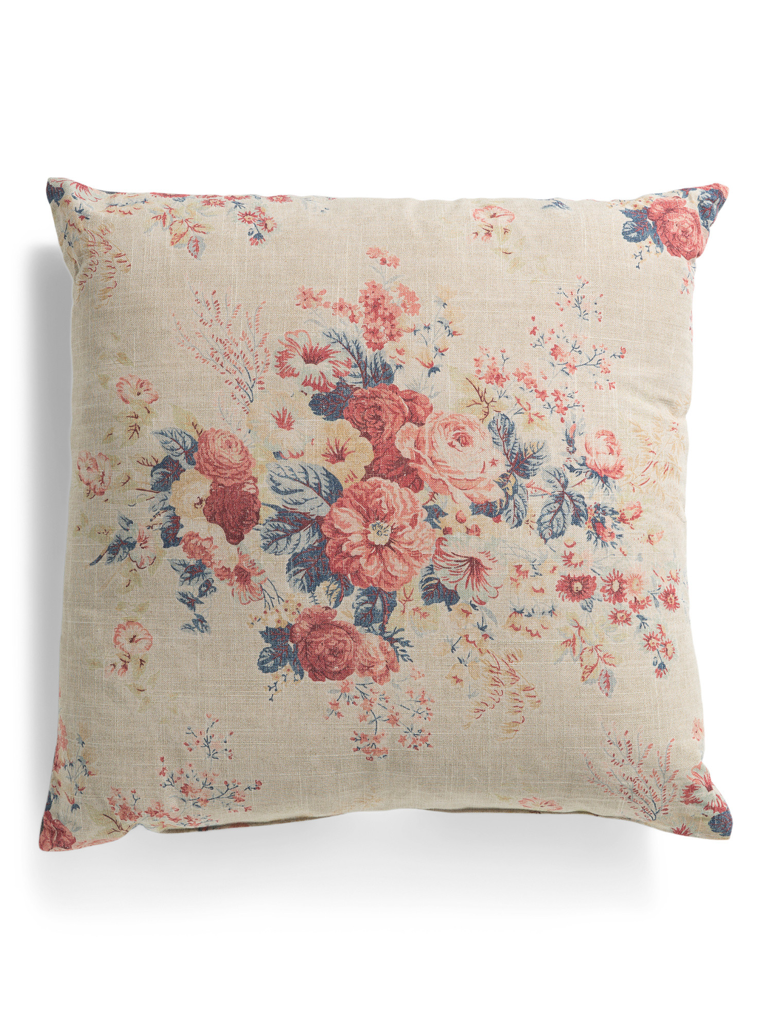 Made In Usa 22x22 Royal Bloom Vintage Floral Pillow | TJ Maxx