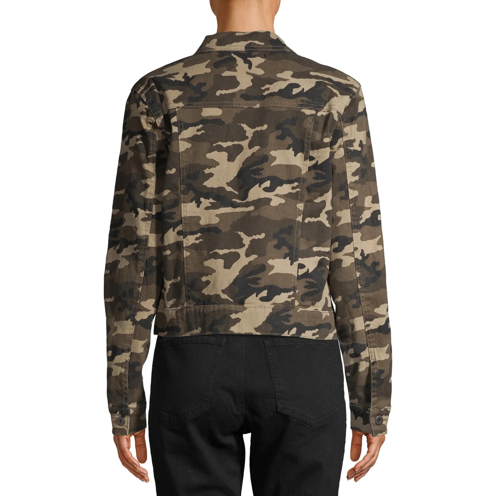 Attitude Unknown Women's Camo Denim Jacket | Walmart (US)