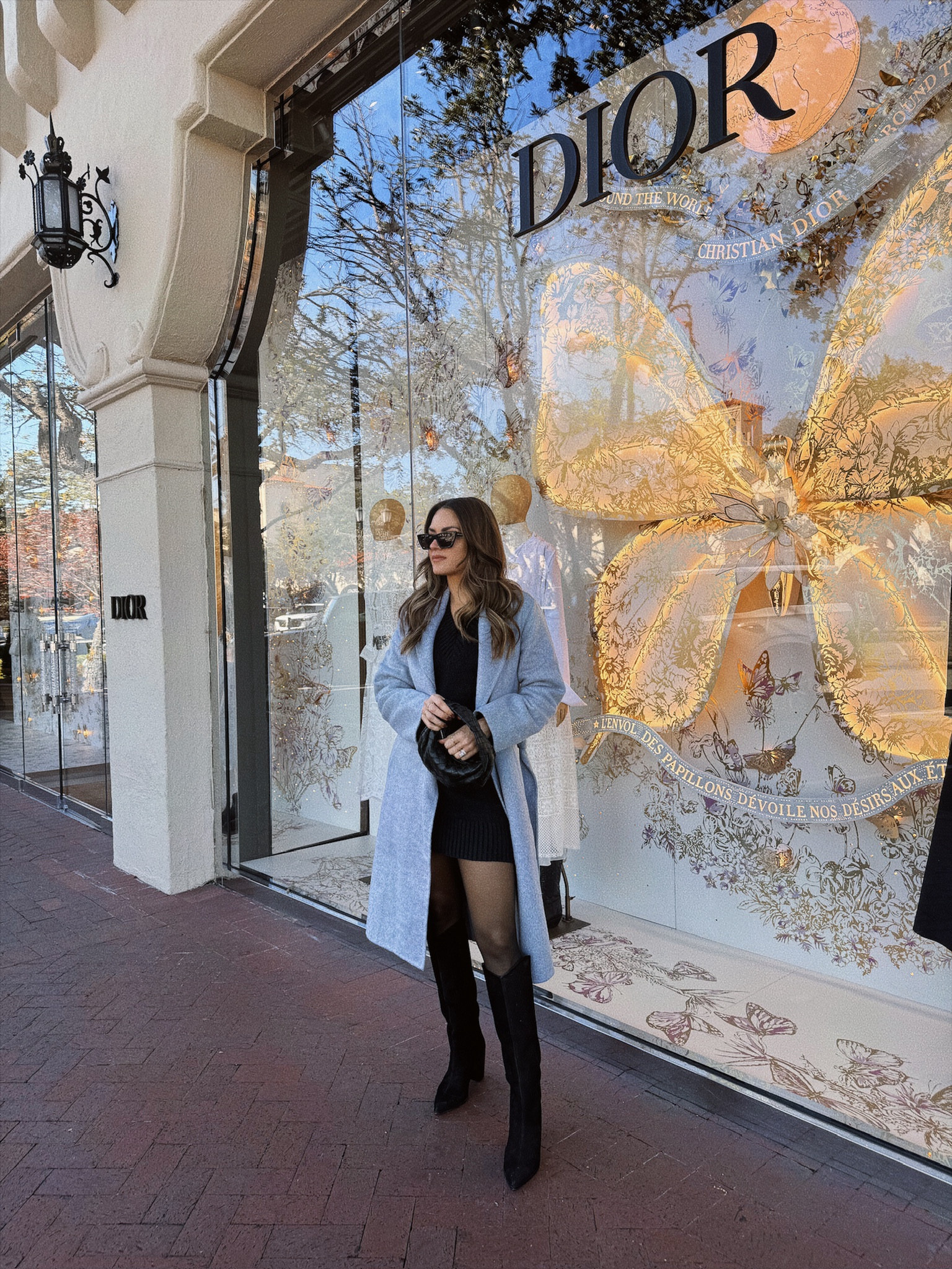 Winter outfit inspo! I'm wearing a size S in everything & my boots run TTS. // winter outfit, wool coat, wool coats, Abercrombie, sweater dress 