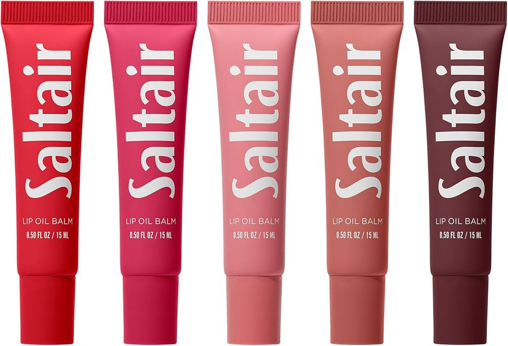 Saltair Hydrating Lip Oil Balm, Clear and Tinted Lip Gloss, Everyday Shades 5-Pack. Moisturizing ... | Amazon (US)