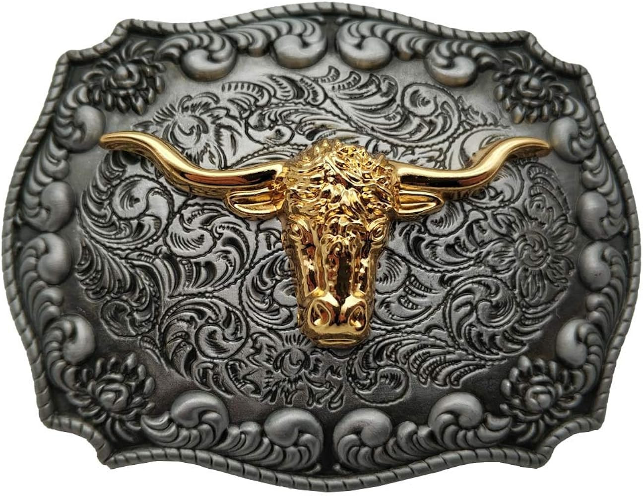 Long Horns Belt Buckle Golden Texas Buckles | Amazon (US)