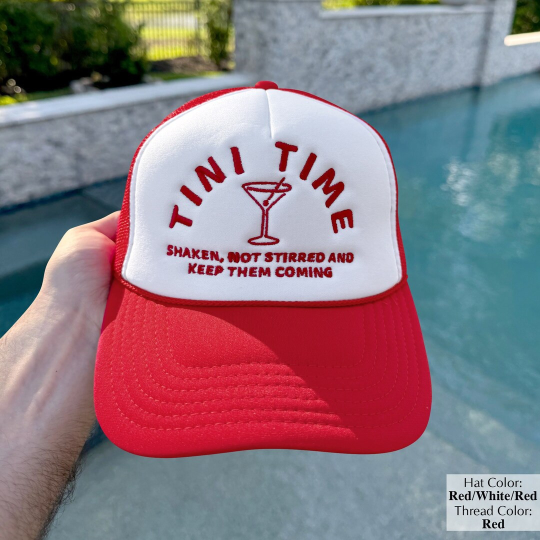 Embroidered Tini Time Trucker Hat, Tini Time Embroidery Hat, Tini Time Caps | Etsy (US)