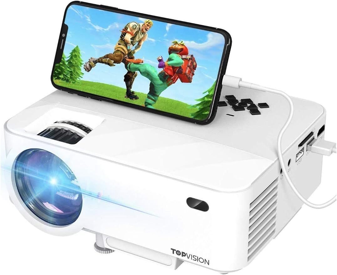 Mini Projector, TOPVISION Projector with Synchronize Smart Phone Screen, Upgrade to 3600L, 1080P ... | Amazon (US)