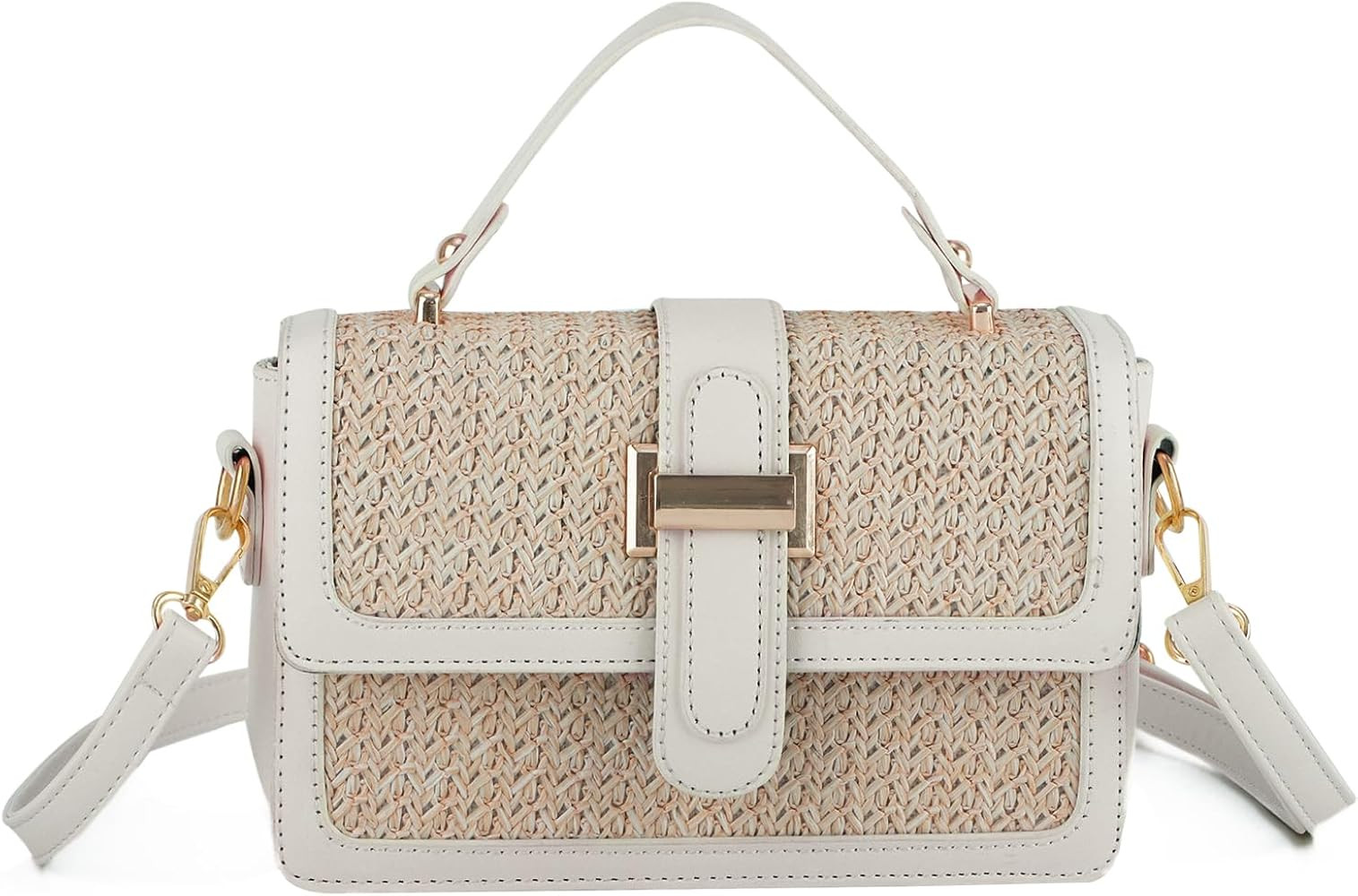 Oweisong Summer Purse for Women 2025 Woven Vacation Handbags Straw Crossbody Bag for Spring Beach | Amazon (US)