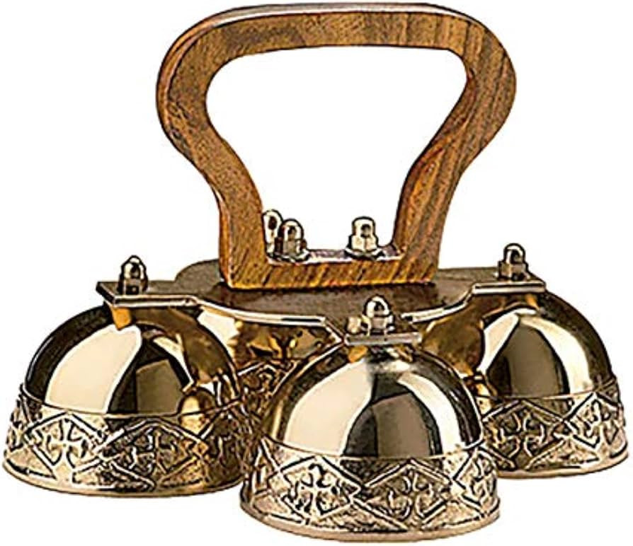 4-bell Embossed Brass Altar Bells | Amazon (US)