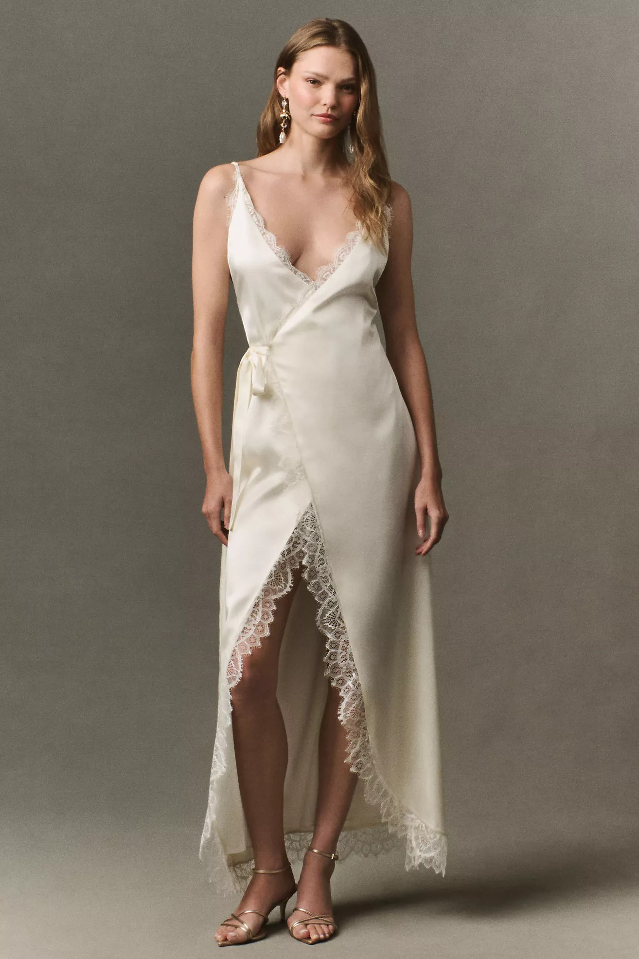 Mare Mare Lace Asymmetric Slip Maxi Dress | Anthropologie (US)