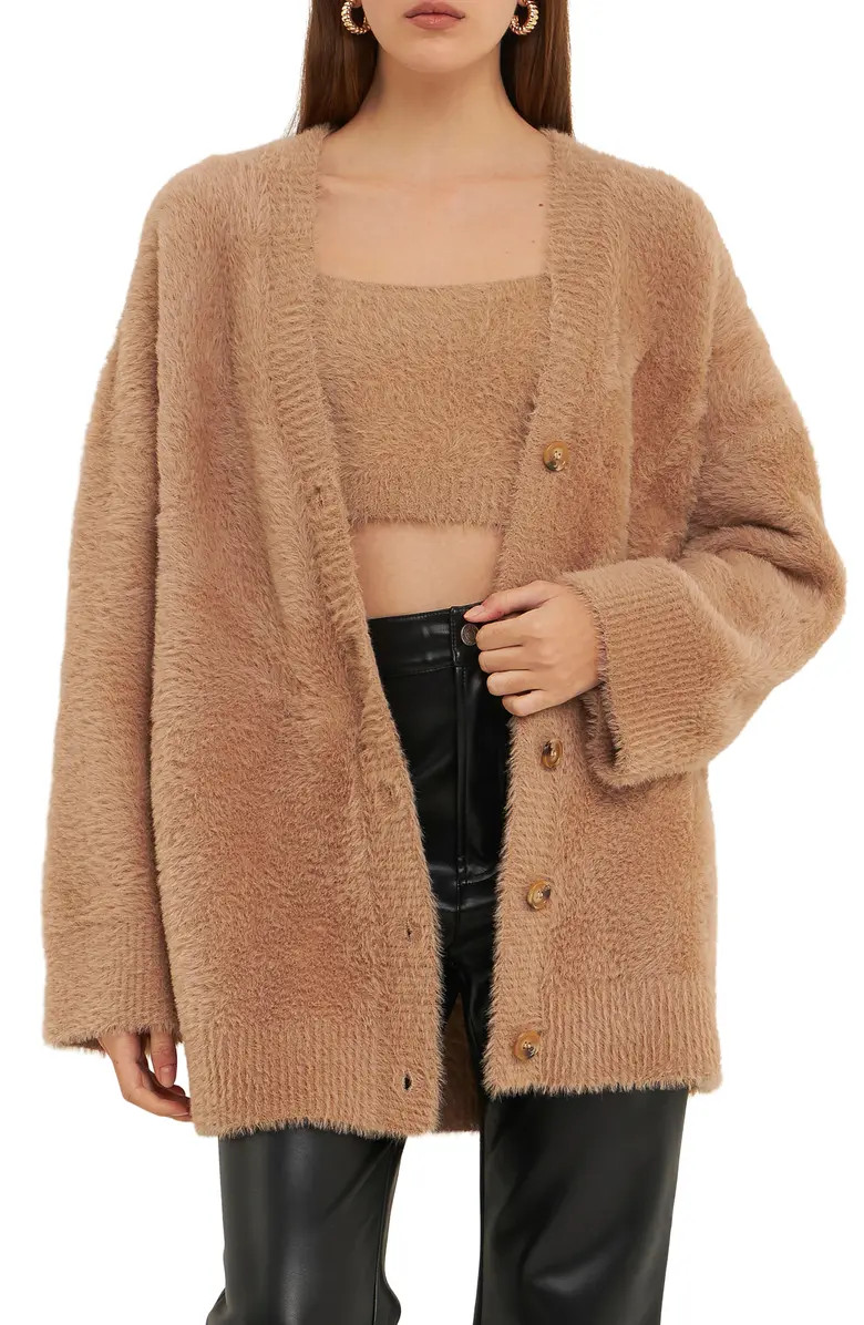 Feather Plush Cardigan | Nordstrom