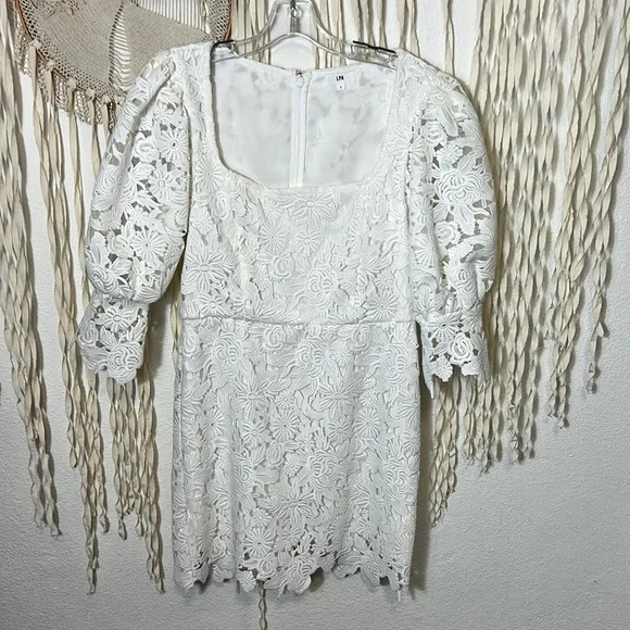 LPA Zuzanna White Lace Dress Size Large | Poshmark