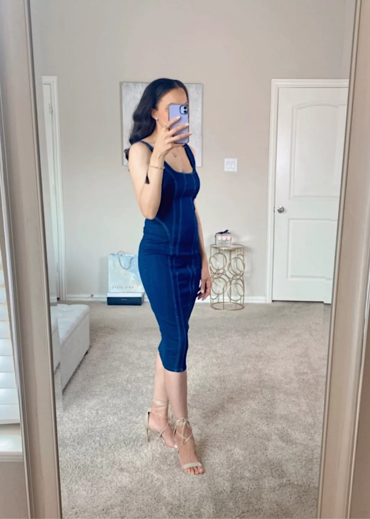 bodycon jean dress Final Sale Plus Size Strapless Denim in Dark breathable denim with just the right amount of stretch SHEIN SXY Zip Up Bodycon