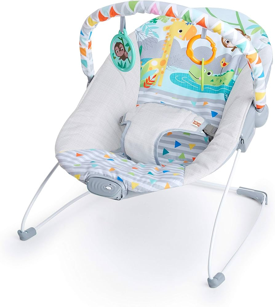 Bright Starts Baby Bouncer Soothing Vibrations Infant Seat - Removable -Toy Bar, Nonslip Feet, 0-... | Amazon (US)