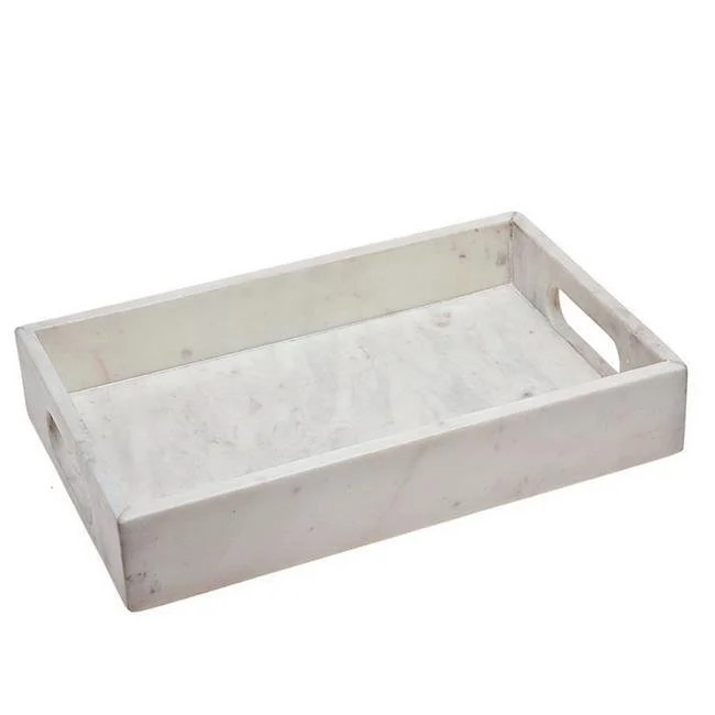 Godinger 61846 16 x 12 in. Marble Rectangular Tray, White | Walmart (US)