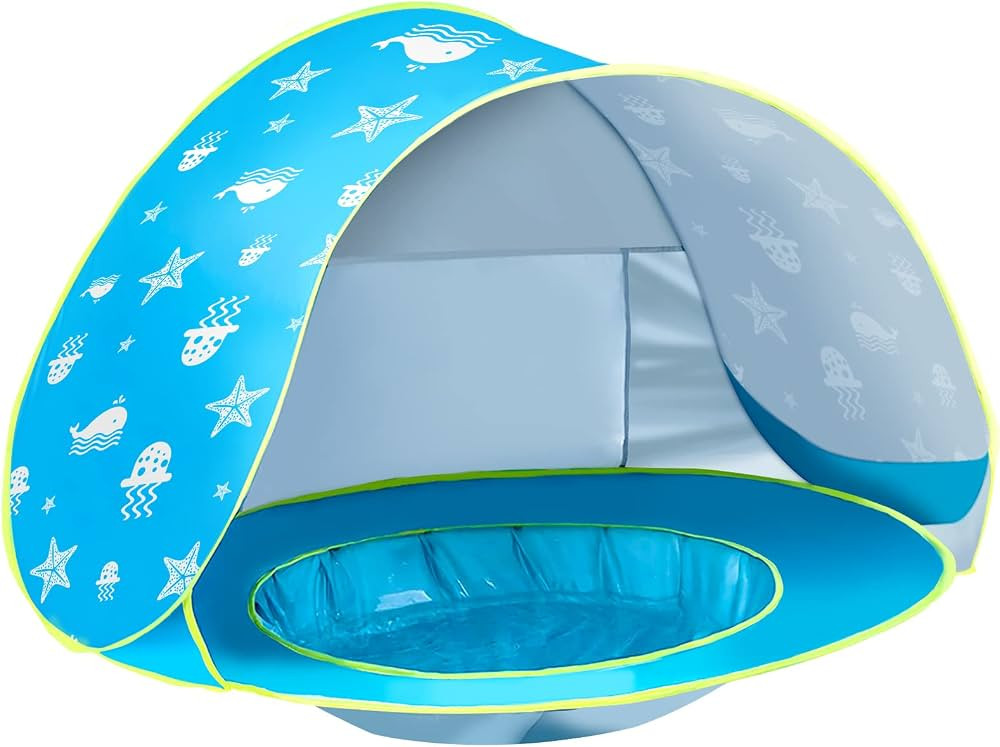 Beach Tent Toddlers Pool Tents Pop Up Portable Toys Sun shelter UV Protection Shade for Infant wi... | Amazon (US)