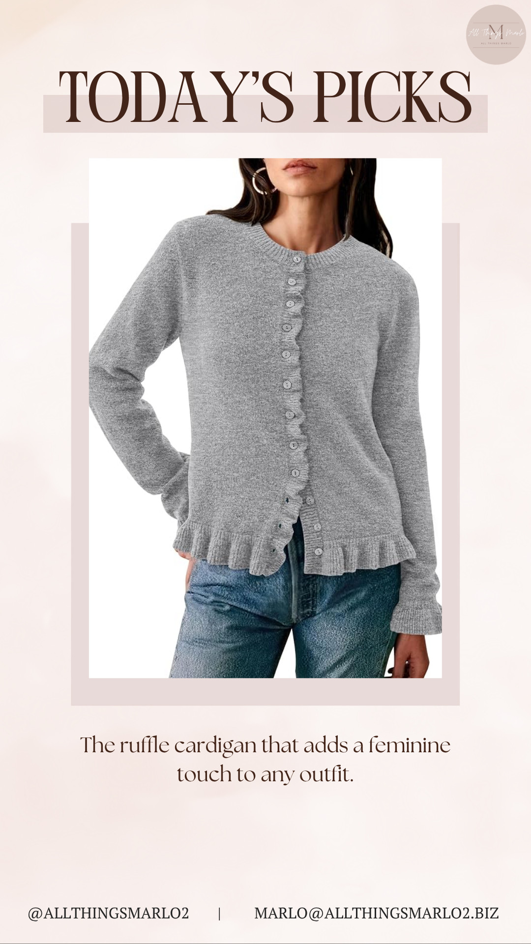 The ruffle cardigan that adds a feminine touch to any outfit. 

 #LTKSeasonal #LTKWorkwear #LTKTravel