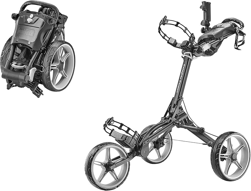 Caddytek Caddylite Compact 3 Wheel Golf Push Cart, One Click Folding Design, Smallest Folded Foot... | Amazon (US)