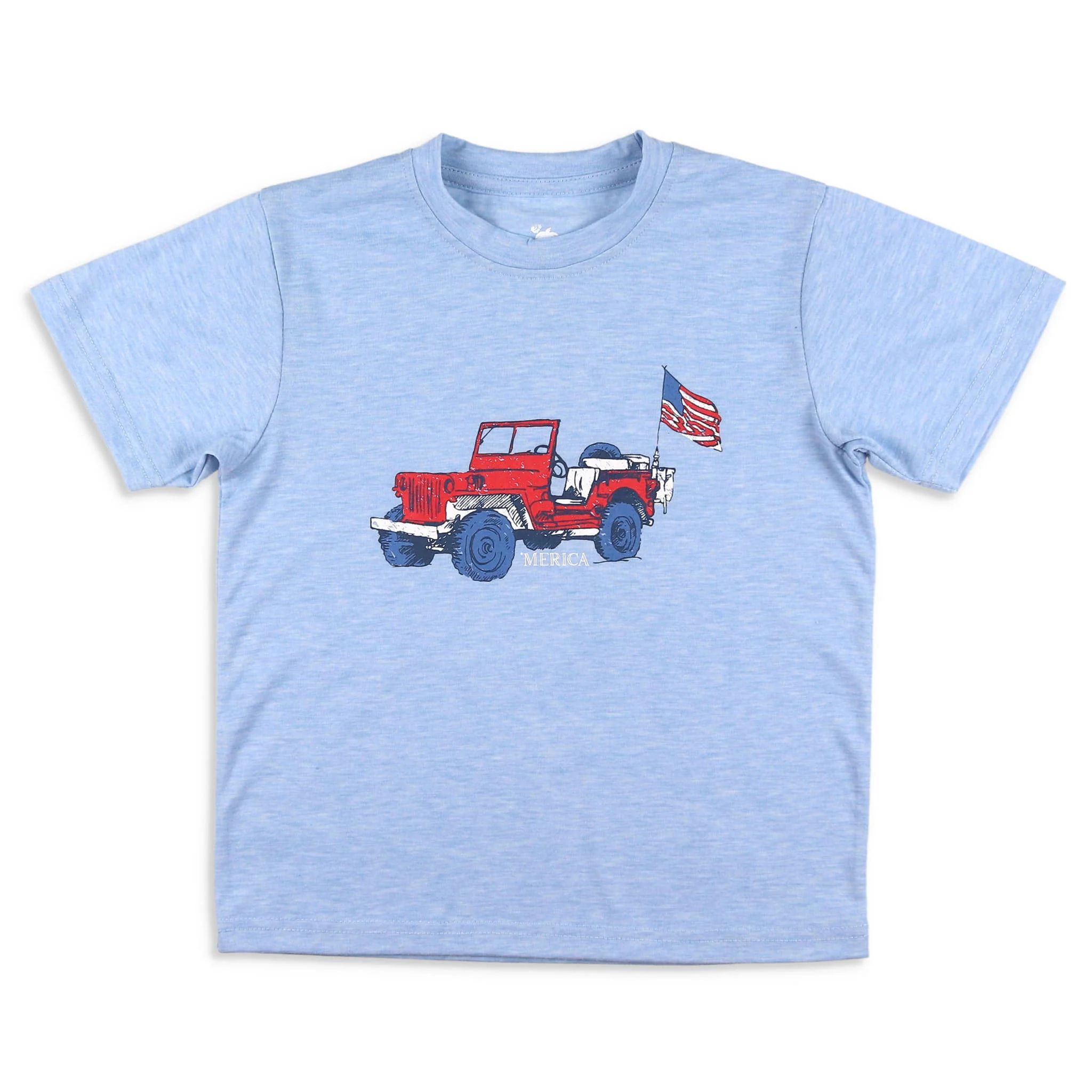 Boys Merica Graphic Tee - Shrimp and Grits Kids | Shrimp and Grits Kids