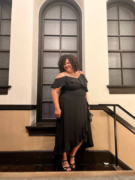 Plus size ruffle cold shoulder faux wrap dress. Perfect for a wedding guest dress! 

Black is almost sold out. Comes in several other colors too!

#LTKwedding #LTKparties #LTKplussize