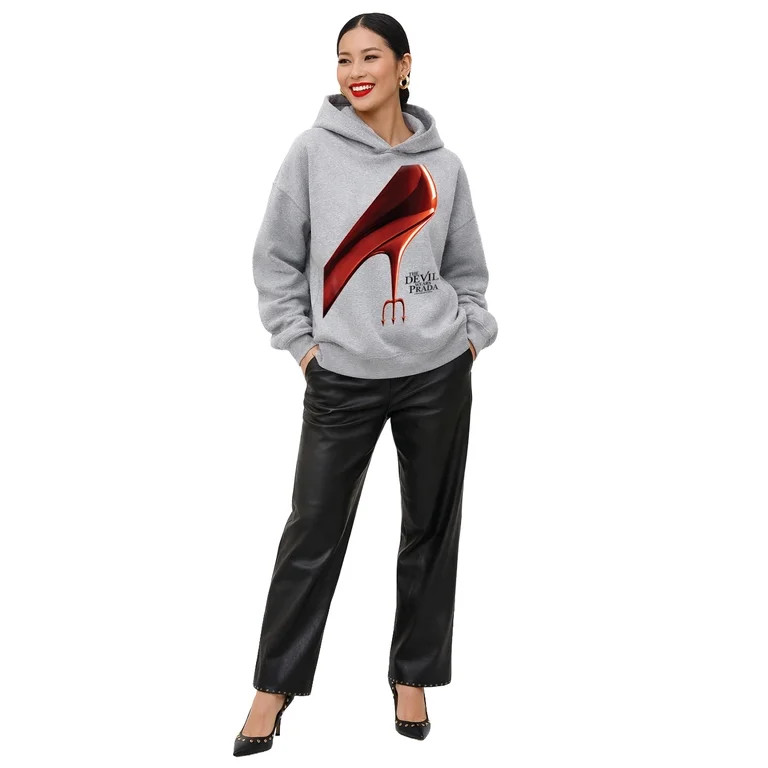 The Devil Wears Prada - Shoe - Women's Oversized Fleece Hoodie Sweatshirt | Walmart (US)
