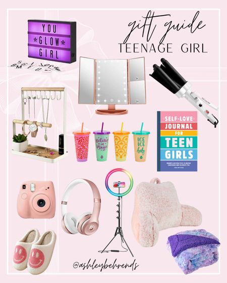 Gift guide for her: teenage girl edition 🎁 💞
#giftguide #holidayguide #giftsforher #teenagegirl #vanitymirror #crimper #jewelrystand #cups #books #slippers #headphones #pillow #blanket #lightring #tripod 

#LTKunder100 #LTKCyberweek #LTKGiftGuide