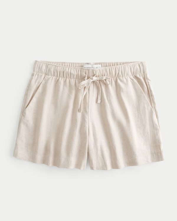 Women's Hollister Ella Linen-Blend Pull-On Shorts | Women's Bottoms | HollisterCo.com | Hollister (US)