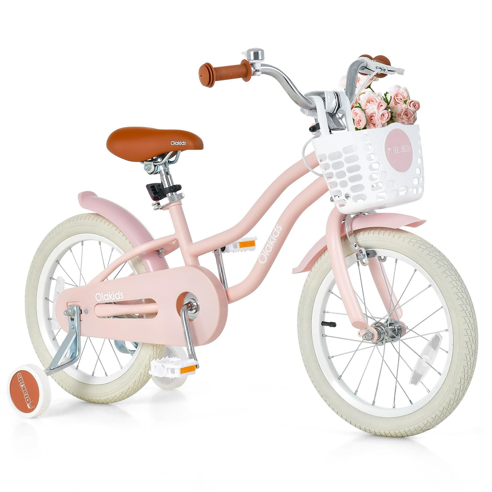 Olakids Kids Bike, 12 14 16 18 Inch Toddlers Bike with Training Wheels Basket Safety Bell Adjusta... | Amazon (US)