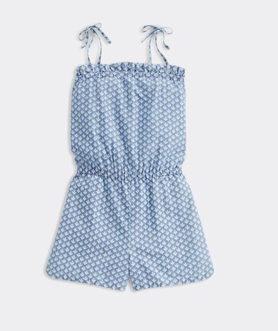 Girls' Gustavia Block Print Romper | vineyard vines