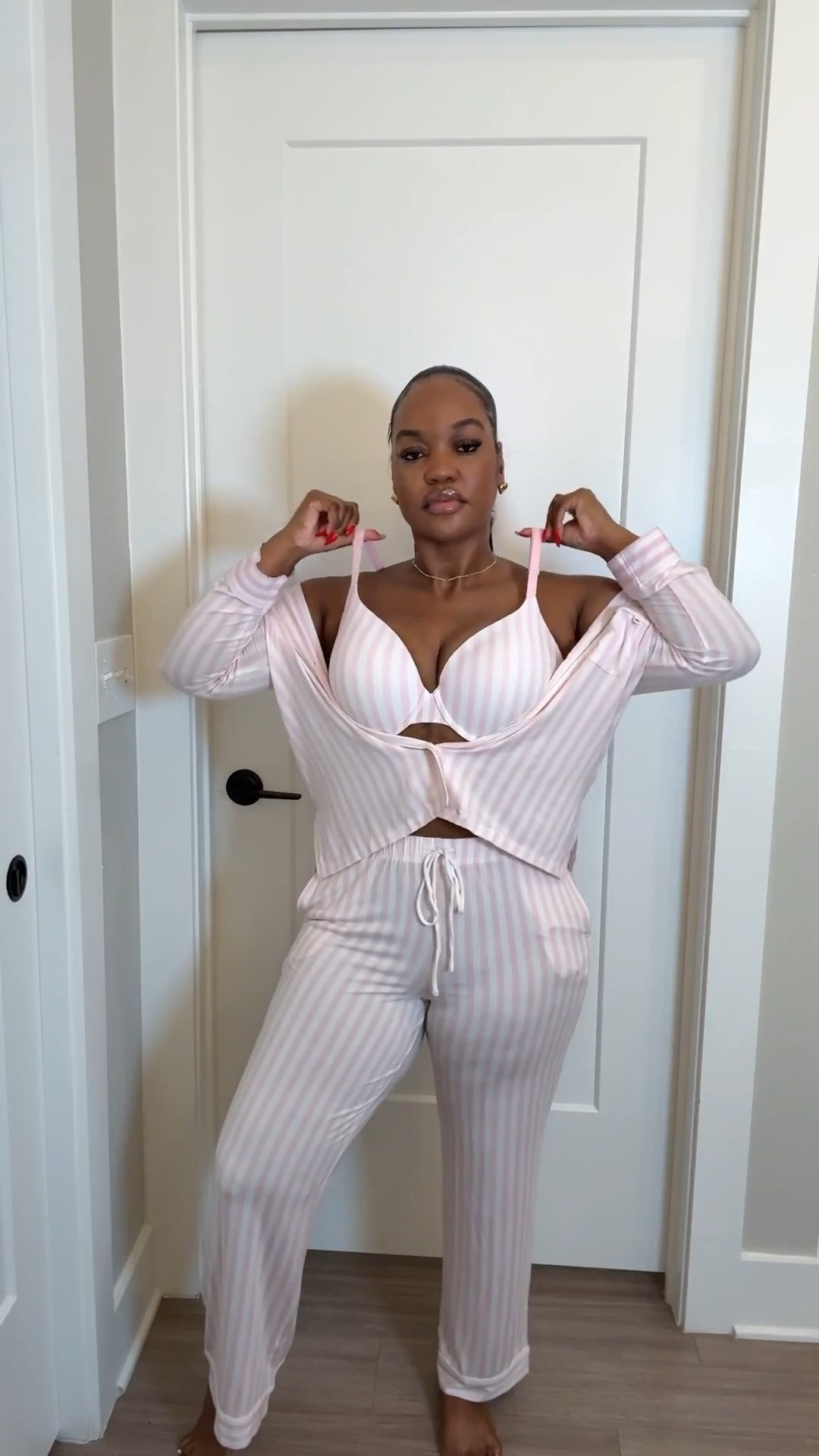 From workouts to winding down, @VictoriasSecret always comes through.

✨The VSX Elevate Sports Bra + Leggings and VSX
Jacket keep me supported and stylish for light activity or errands.
✨At home, I live in the Modal Soft Pajama Set, Faux Fur Slippers, and the ultra soft Featherweight Knit Wide Leg Pants + Corset Crewneck, comfort that still feels chic.
✨For bras that never fail: the Push Up Perfect Shape Smooth Bra gives lift and confidence, while the Lightly Lined Full Coverage Cotton Bra in pink is my everyday fave.

I'm wearing a size Medium in the lounge set, 36DD in both bras, (I'm normally a 36D) I'm wearing a size medium in the pajamas, leopard pants, slippers and a large in the leopard sports bra (Its stretchy, you can possibly size down for added protection) 

#liketkit 


#LTKPetite #LTKFindsUnder100 #LTKStyleTip