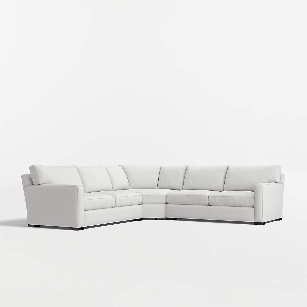 Axis 3-Piece L-Shaped Wedge Sectional Sofa + Reviews | Crate & Barrel | Crate & Barrel