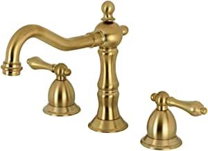 Kingston Brass KS1977AL 8 in. Widespread Bathroom Faucet, Brushed Brass, 7-9/16 Inch in Spout Rea... | Amazon (US)