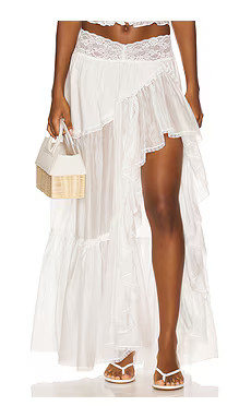 Lovers and Friends Castres Maxi Skirt in Ivory from Revolve.com | Revolve Clothing (Global)