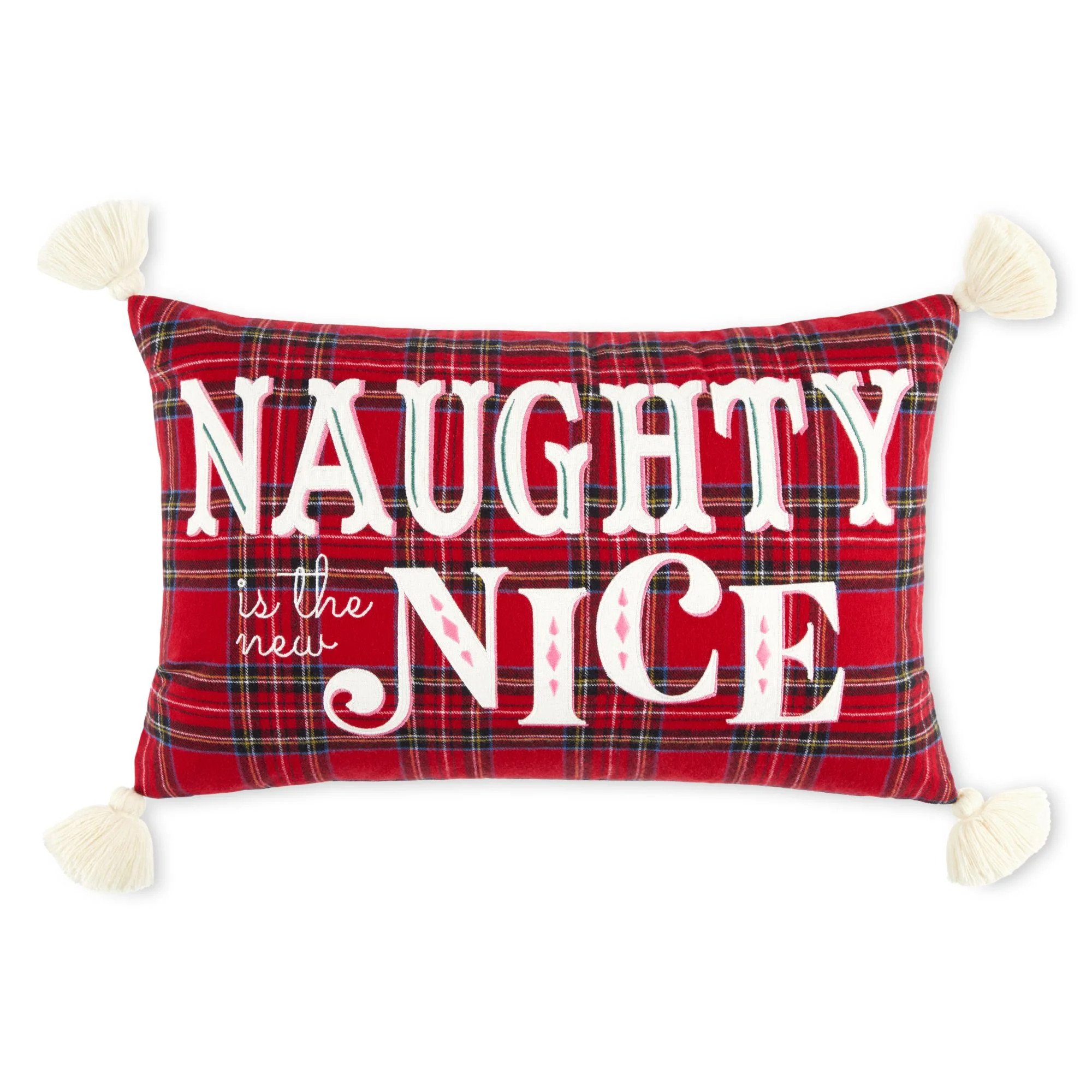 Wanda June Home Naughty Nice Pillow, Multicolor, 14"x22" by Miranda Lambert - Walmart.com | Walmart (US)