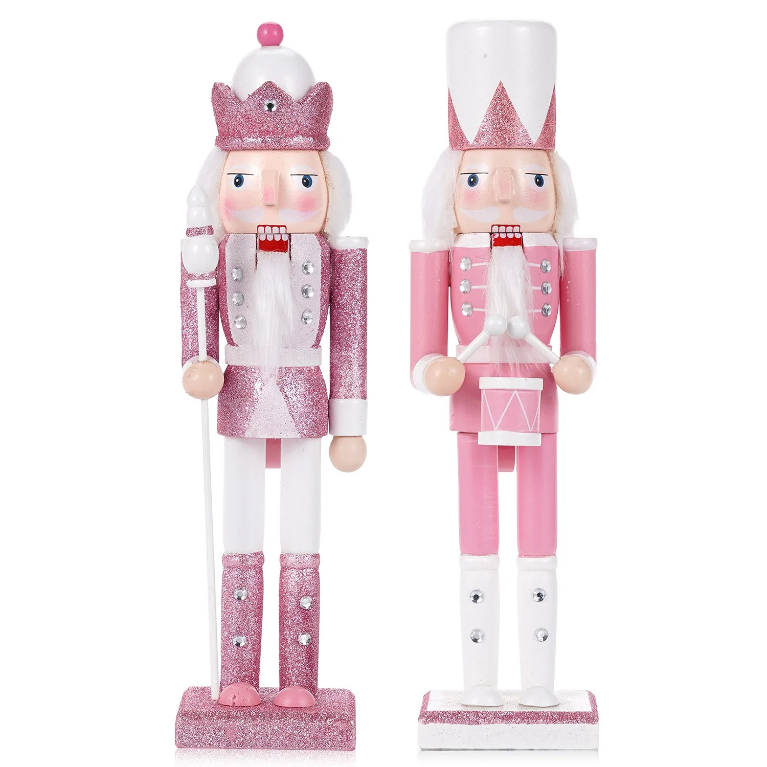 TJT 2Pcs 12'' Nutcracker Decorations, Christmas Nutcracker Soldier Ornaments Festive Collectible ... | Walmart (US)