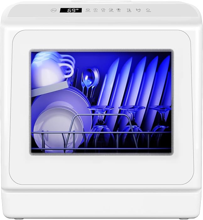 EUHOMY Countertop Dishwasher Portable with 6 Programs, 5L Built-in Water Tank for Apartments, 167... | Amazon (US)