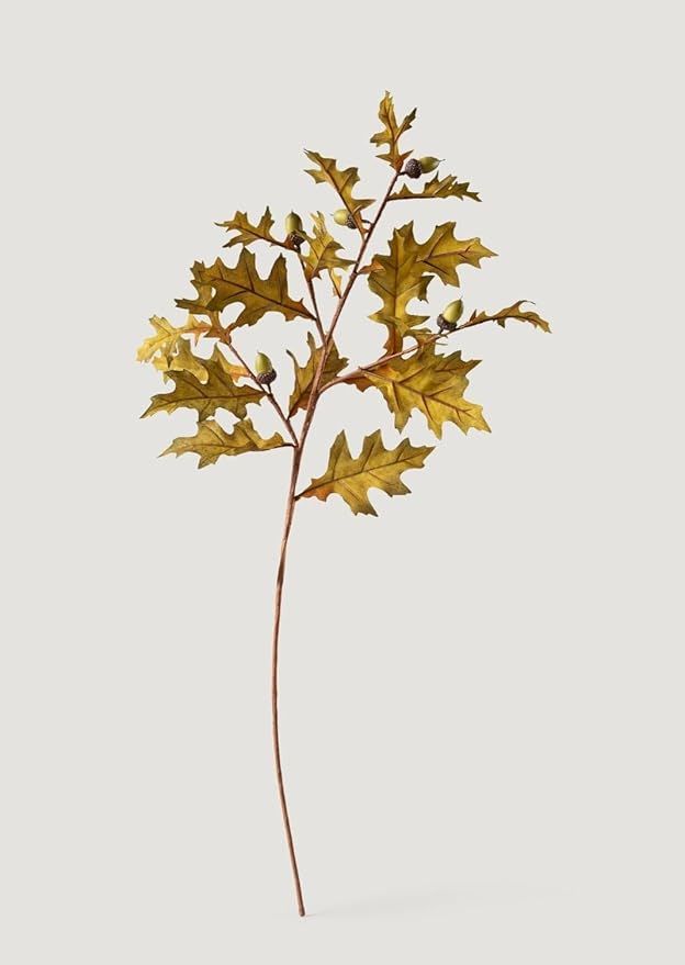 Green Yellow Faux Fall Oak and Acorn Branch - 28" | Amazon (US)