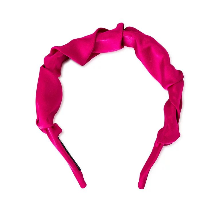 Scoop Women’s Ruffled Headband, Soft Headband, Ruffled and Soft Material, Pink Headband | Walmart (US)